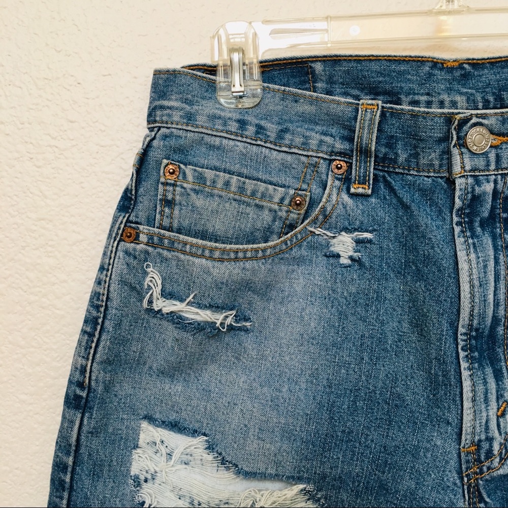 Levi’s | hand-distressed shorts